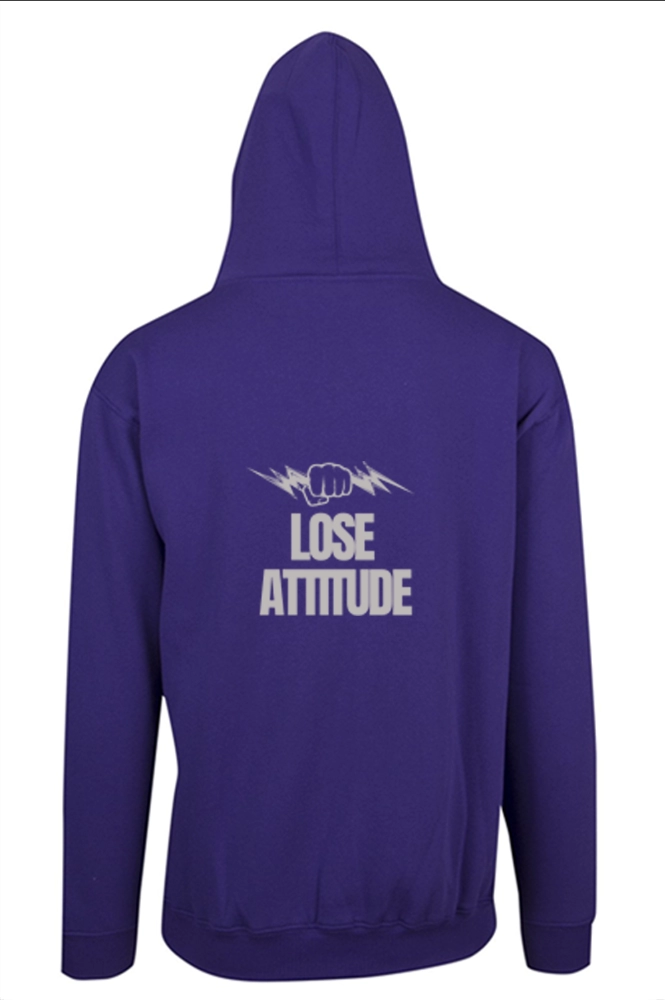 LOSE ATTITUDE FIST PULLOVER HOODIE (WITH BACK LOGO)