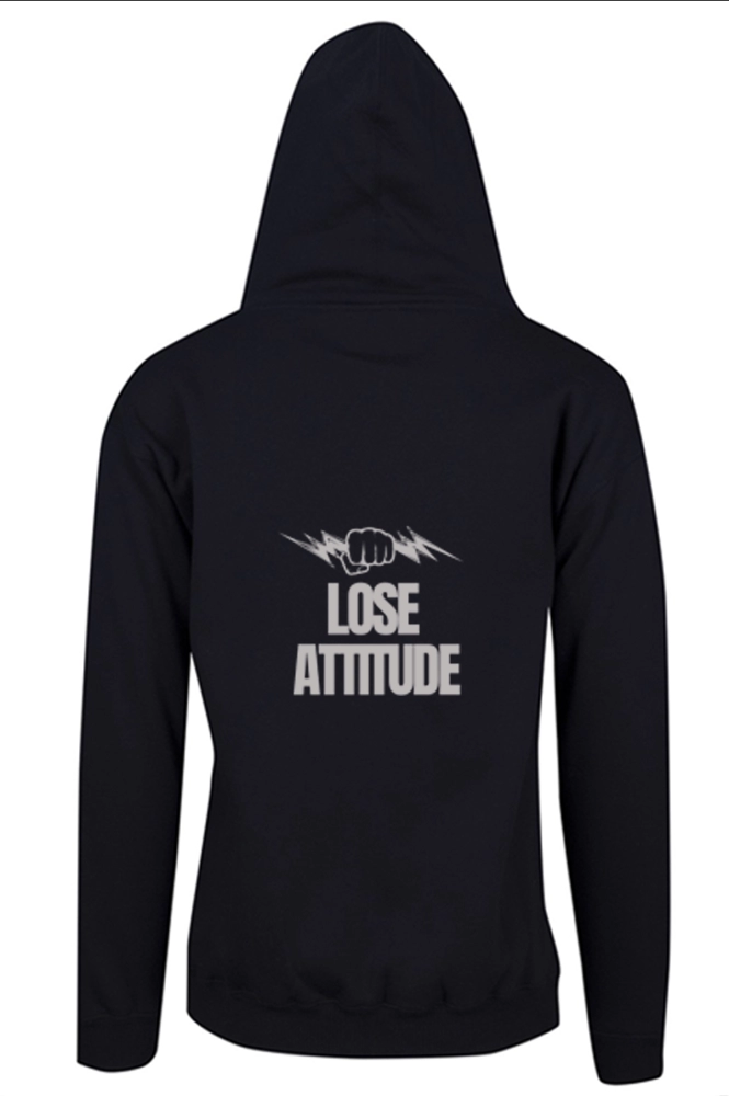 LOSE ATTITUDE FIST PULLOVER HOODIE (WITH BACK LOGO)